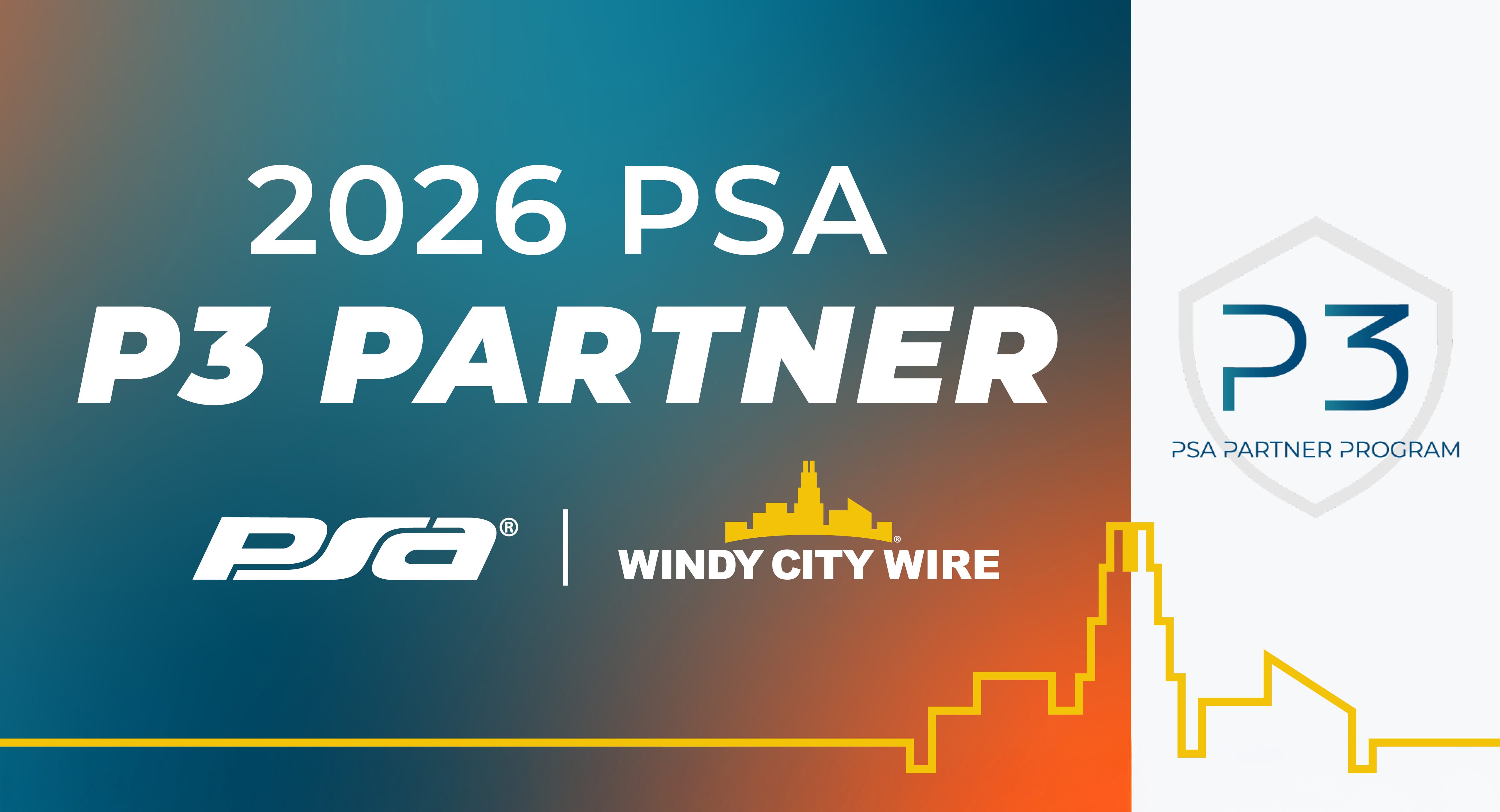Windy City Wire recognized as a 2026 PSA Network P3 Partner, highlighting its ongoing partnership and commitment to the PSA Partner Program