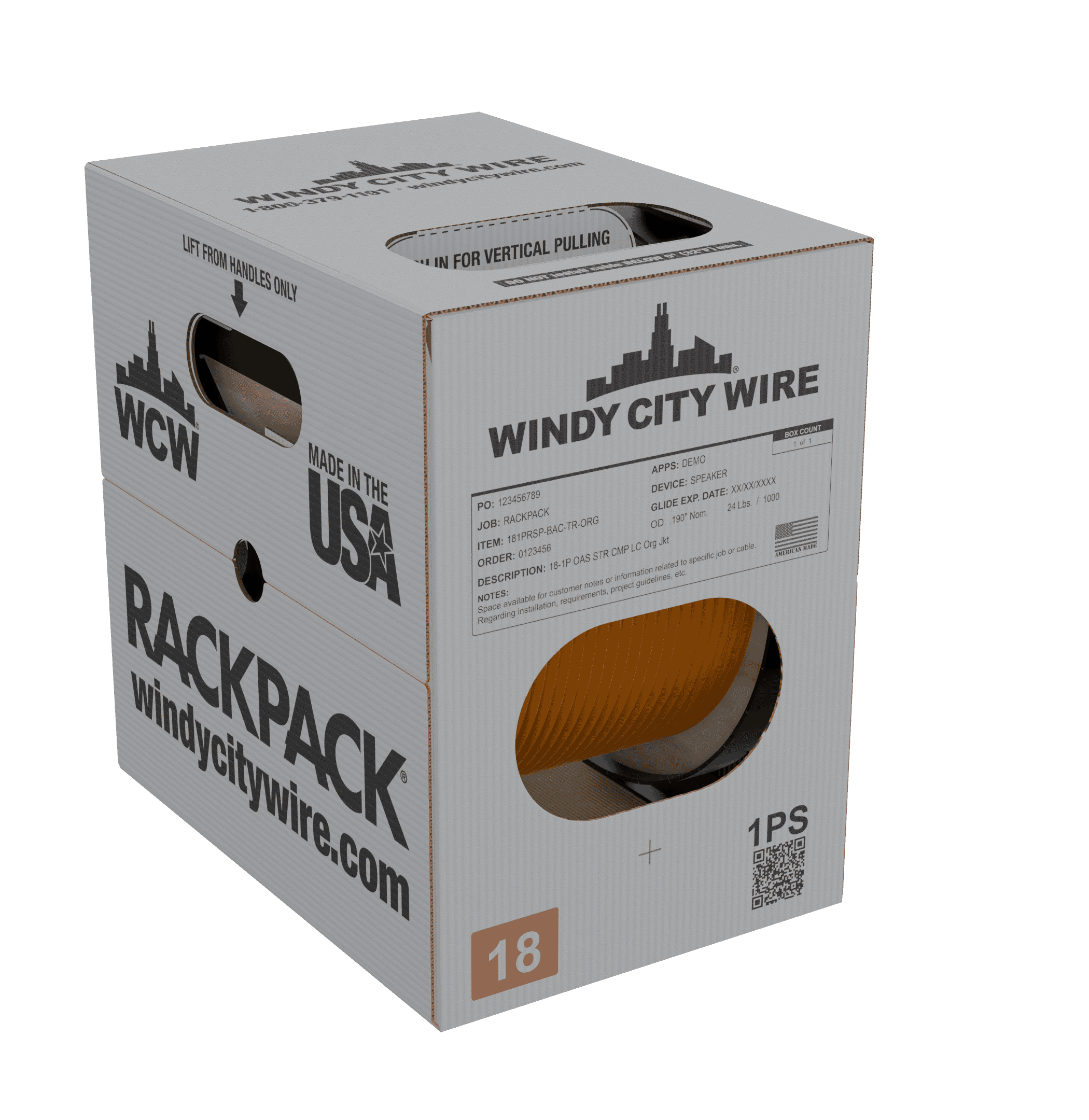 Windy City Wire RackPack spool and endcaps