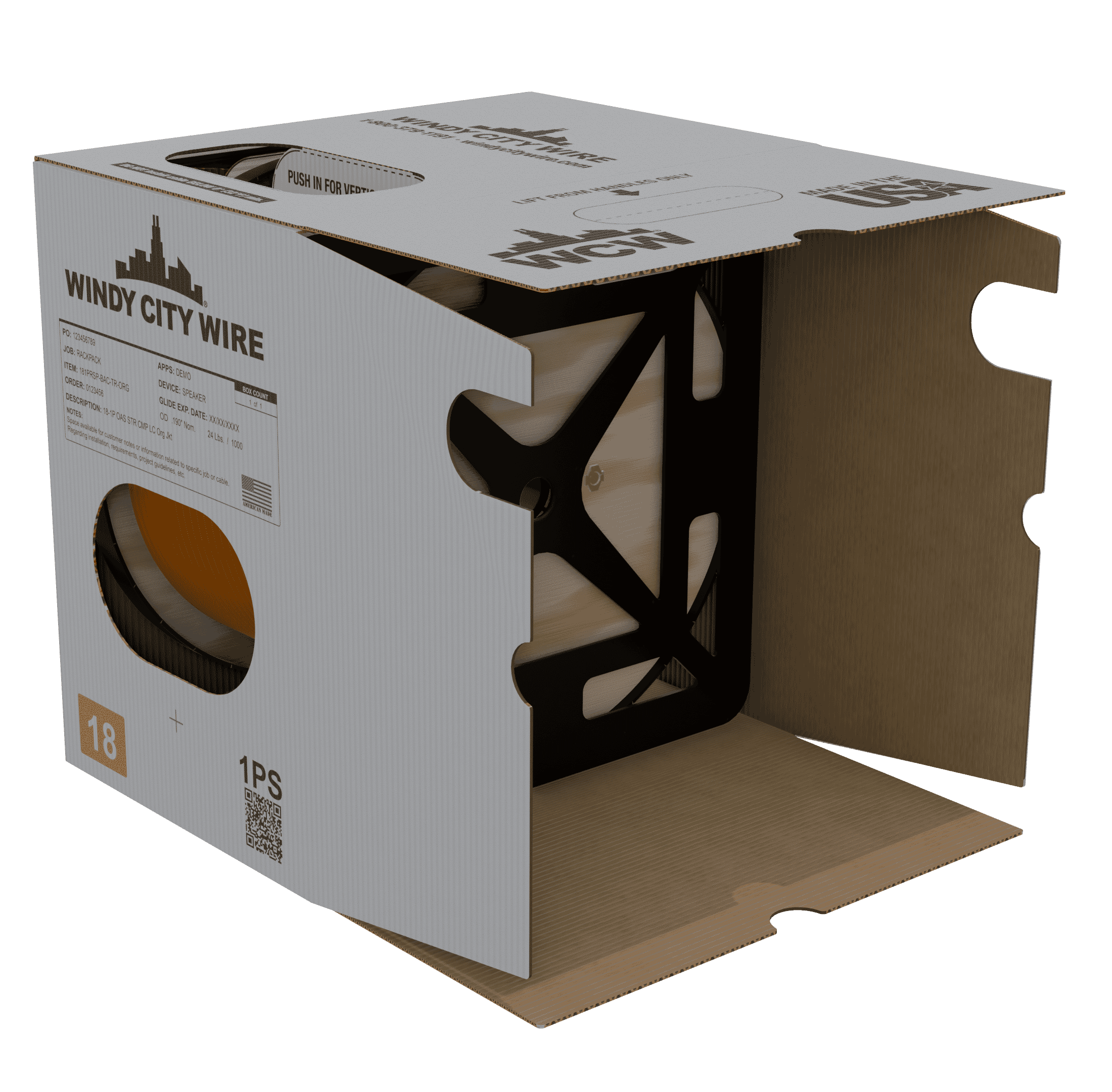 Windy City Wire RackPack spool and endcaps